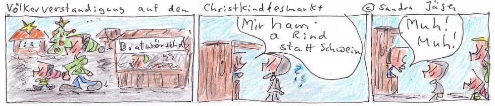 Comic: Völkerverständigung auf dem Weihnachtsmarkt 1