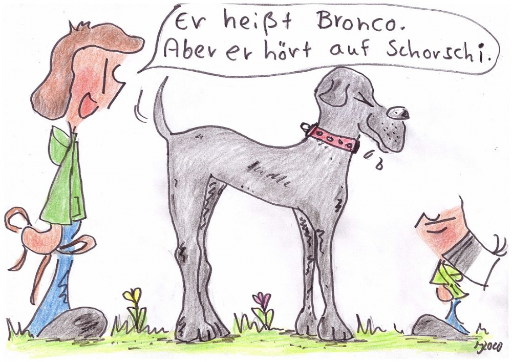 Cartoon: Bronco, die Dogge 1