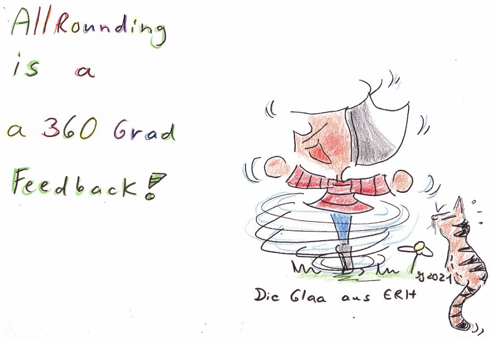 Cartoon: 360 Grad Feedback (Management-Comic) 1