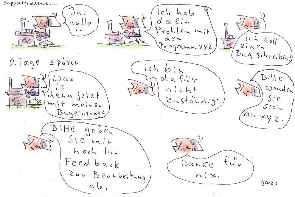 Comic: Die Supportanfrage 1