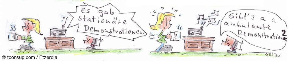 Cartoon: Die Demonstration 1