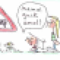Unterwegs (ein Schildercomic) :)