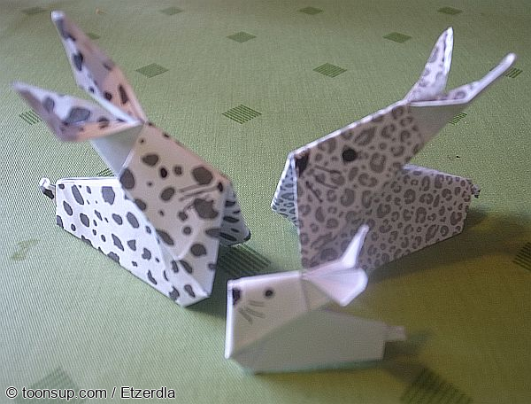 Anderes: Origami-Osterhäschenfamilie :) 1