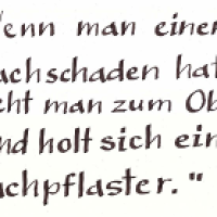 Kalligraphie Dachschaden :)