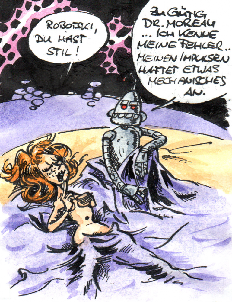Concept Art / Character Design: Robotski und Dr. Moreau 1