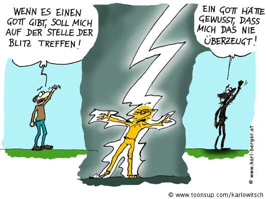 Cartoon: Soll mich der Blitz treffen 1