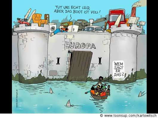 Cartoon: das boot ist voll 1