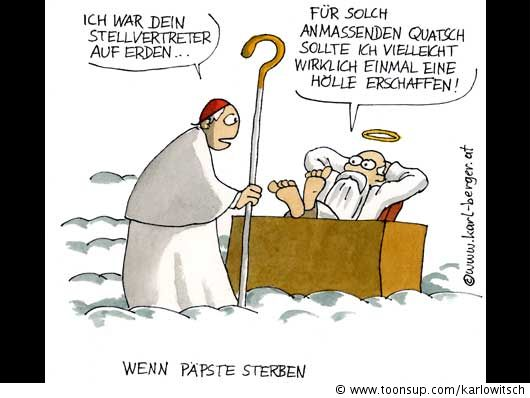 Cartoon: stellvertreter gottes 1