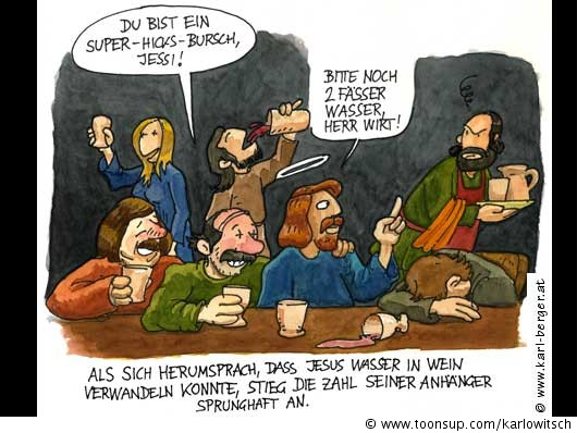 Cartoon: Wein aus Wasser 1