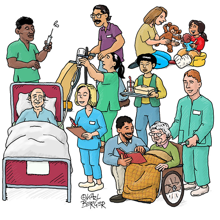 Illustration: Pflegepersonal 1