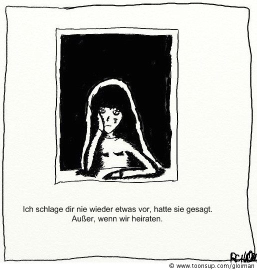 Cartoon: Heirat 1