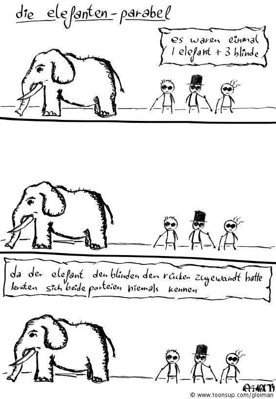 Comic: Die Elefanten-Parabel 1