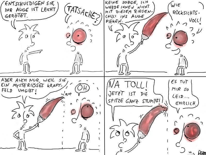 Comic: Wie rücksichtsvoll! mit Rot. 1