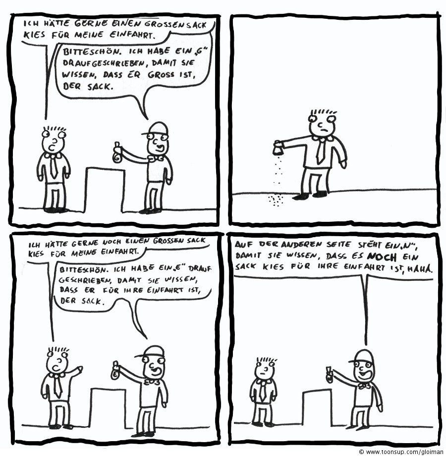Comic: Ein bisschen Kies (verbessert) 1