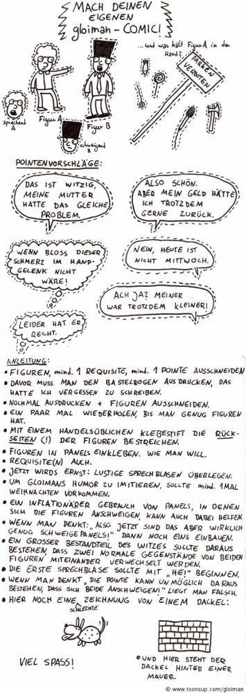 Comic: Mach deinen eigenen gloiman-Comic 1