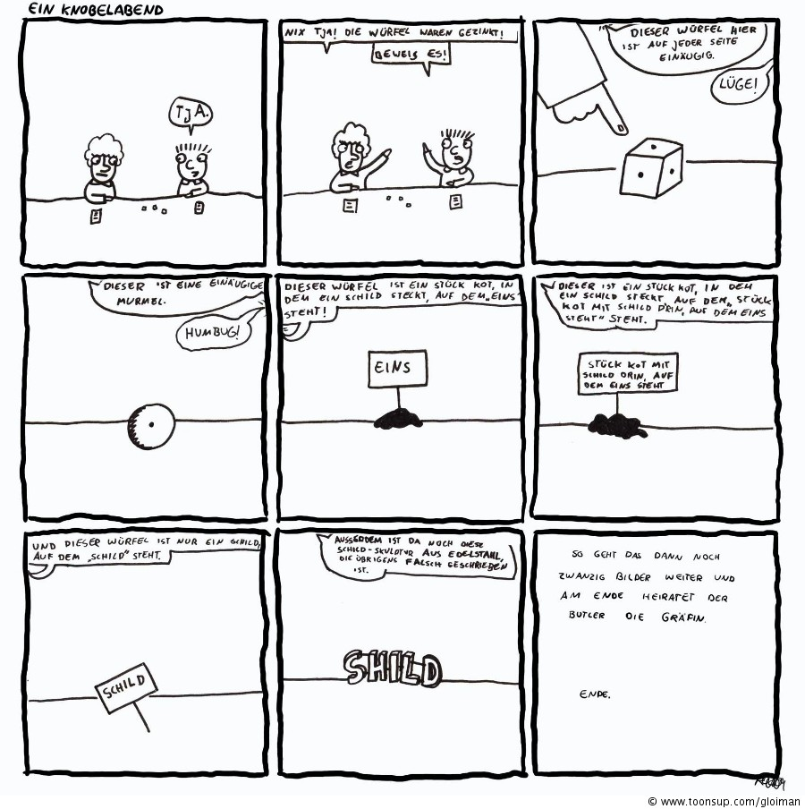 Comic: Ein Knobelabend 1