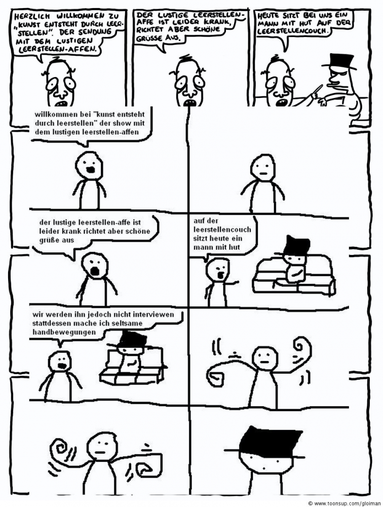 Comic: Kunst entsteht durch Leerstellen 1