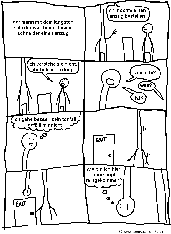 Comic: Ein Comic über lange Hälse 1