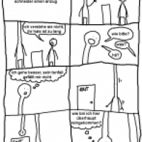 Ein Comic über lange Hälse