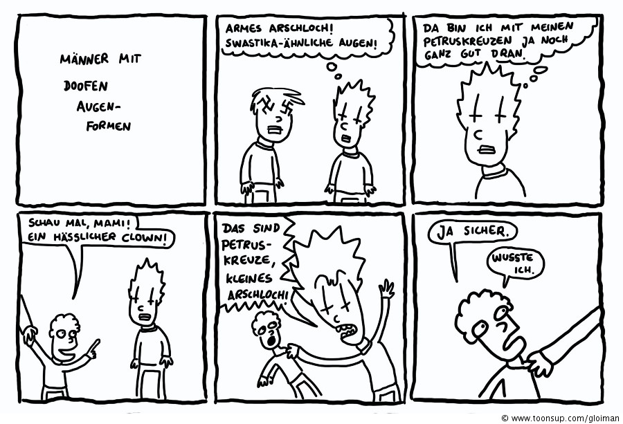 Comic: Ein Comic über Männer mit doofen Augenformen 1