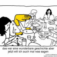 Ein Cartoon über Sprachlosigkeit