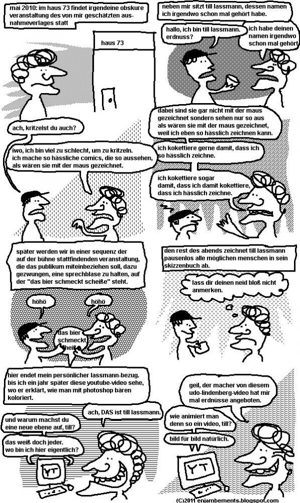 Comic: zwei episoden aus dem comiczeichnerleben in hamburg 1