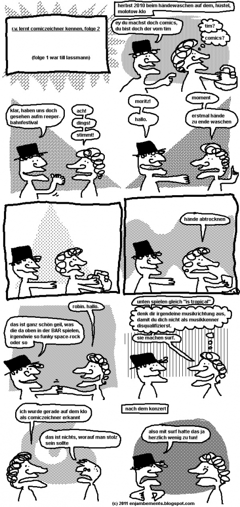 Comic: zwei episoden aus dem comiczeichnerleben in hamburg 2