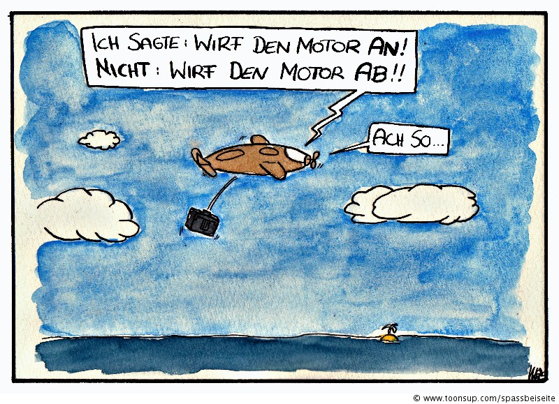 Cartoon: Motor anwerfen 1