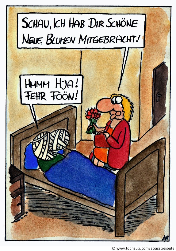Cartoon: Blumen mitgebracht 1