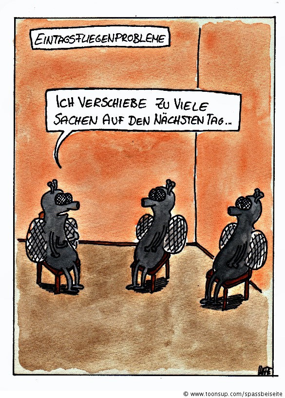 Cartoon: Eintagsfliegenproblem 1