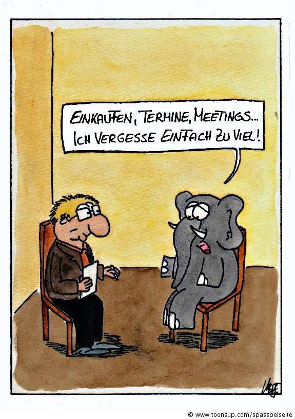 Cartoon: Elefant vergisst 1