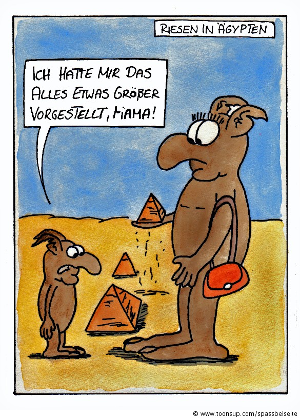 Cartoon: Riesen in Ägypten 1