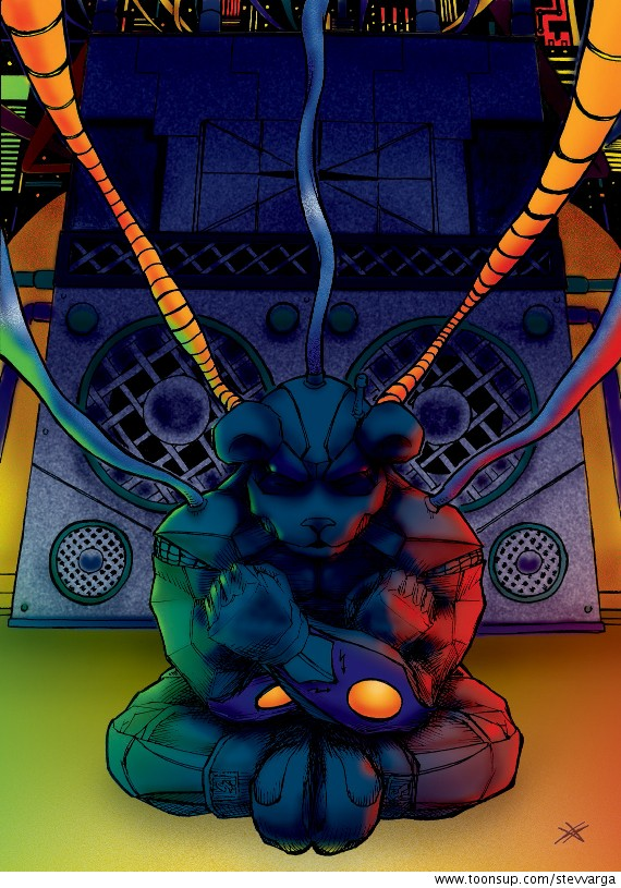Illustration: Elektrobär - PinUp 1