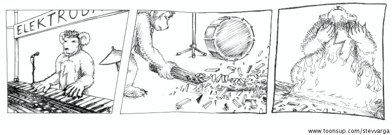 Comic: Elektrobär - 3-Panel-Comic a&b 2