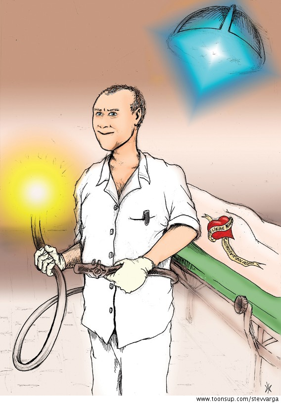 Karrikatur: Gastroenterolge Geburtstagsgeschenk 1
