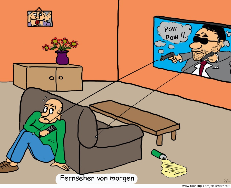 Cartoon: Fernseher von morgen 1