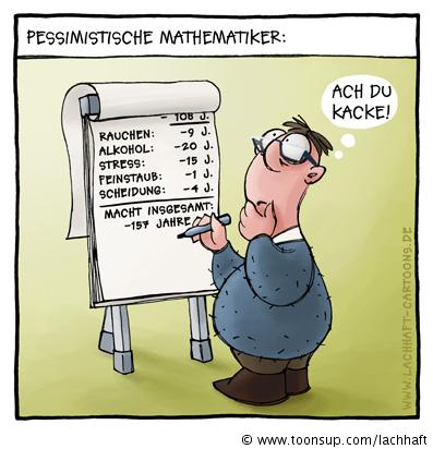 Cartoon: Pessimistische Mathematiker (No. 167) 1