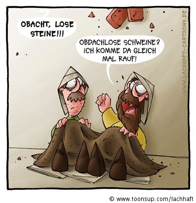 Cartoon: Obdachlose Schweine (No. 239) 1