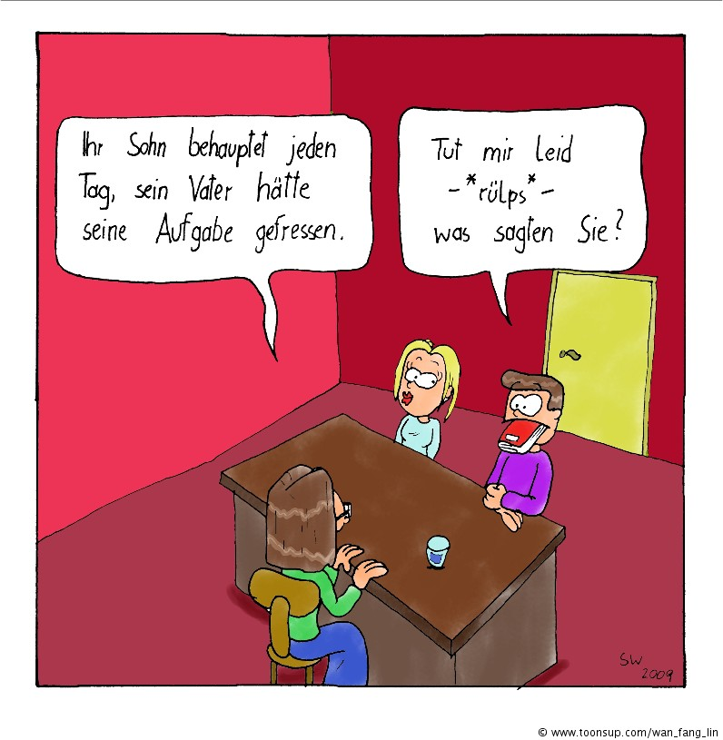 Cartoon: aufgabe gefressen 1