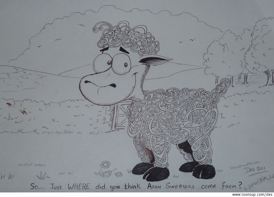 Cartoon: Celtic Sheep 1