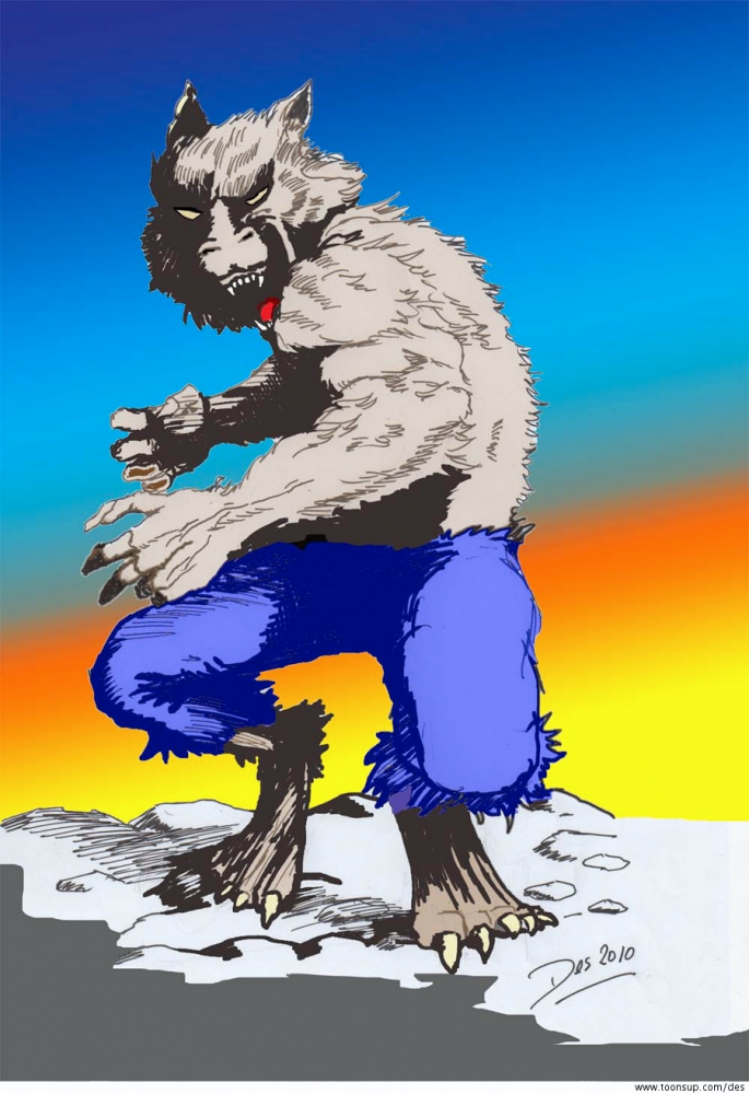Illustration: Werewolf at Sunrise 1