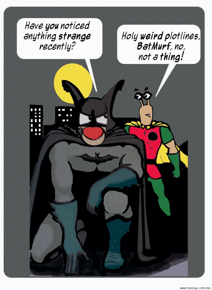 Cartoon: Holy Metafiction, Batmurf! 3