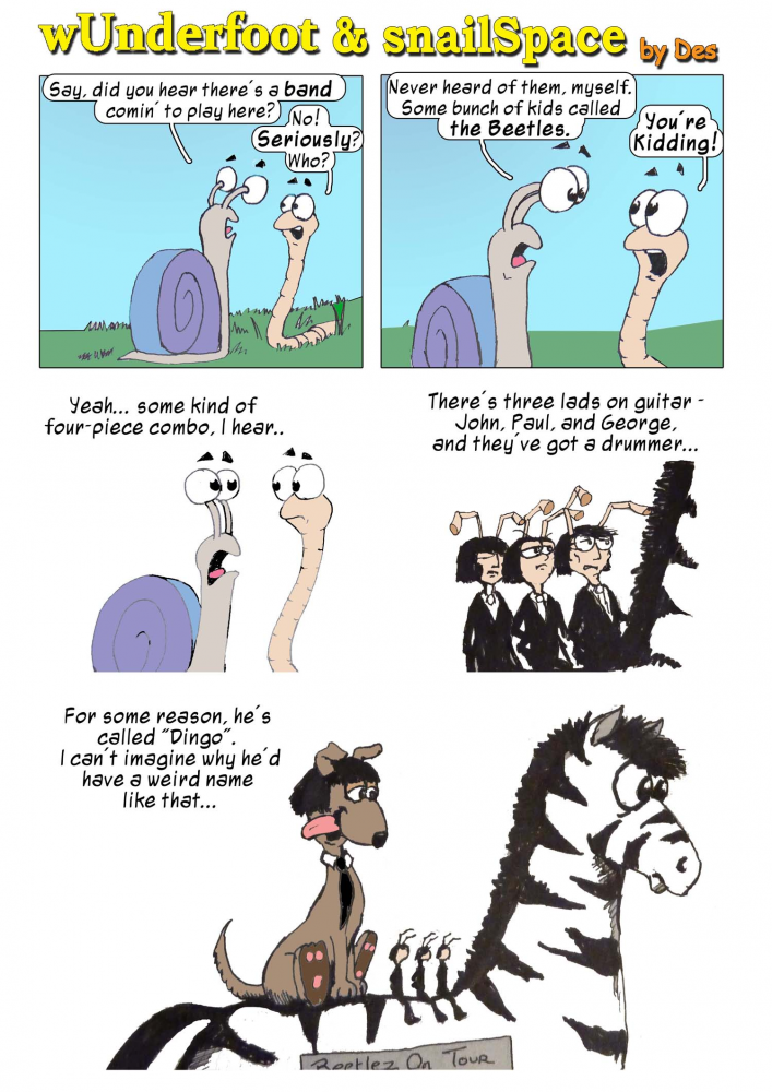 Comic: The Fab Four visit the Fab Fur 1