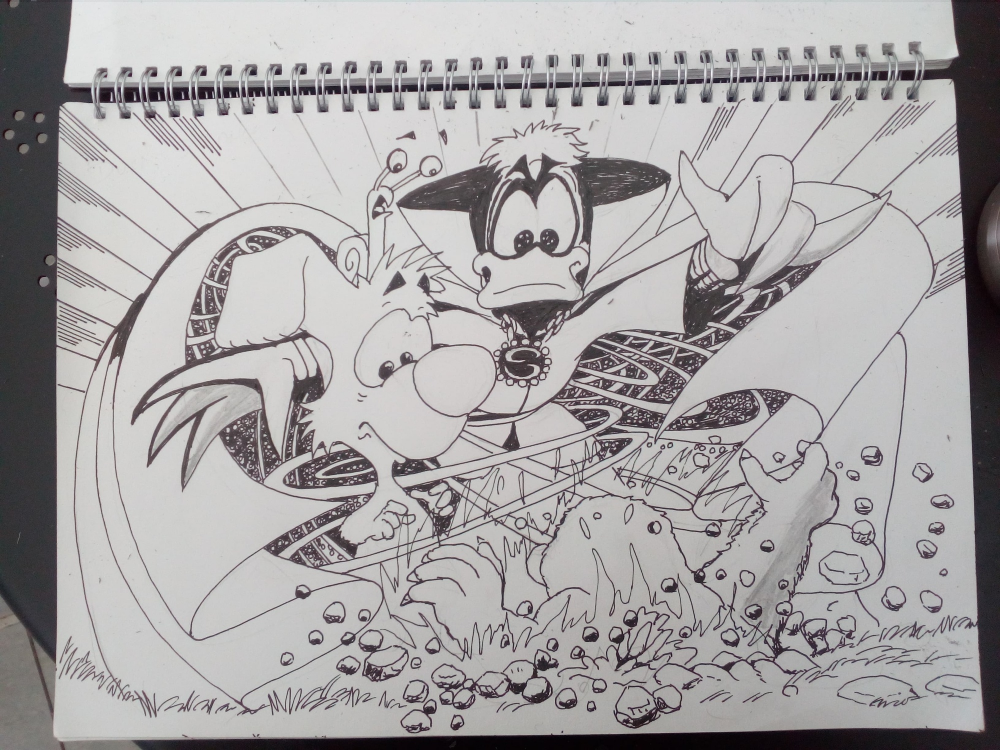 Cartoon: Duck Strange vs the Night Mare, Sinnario! Work in Progress. 3