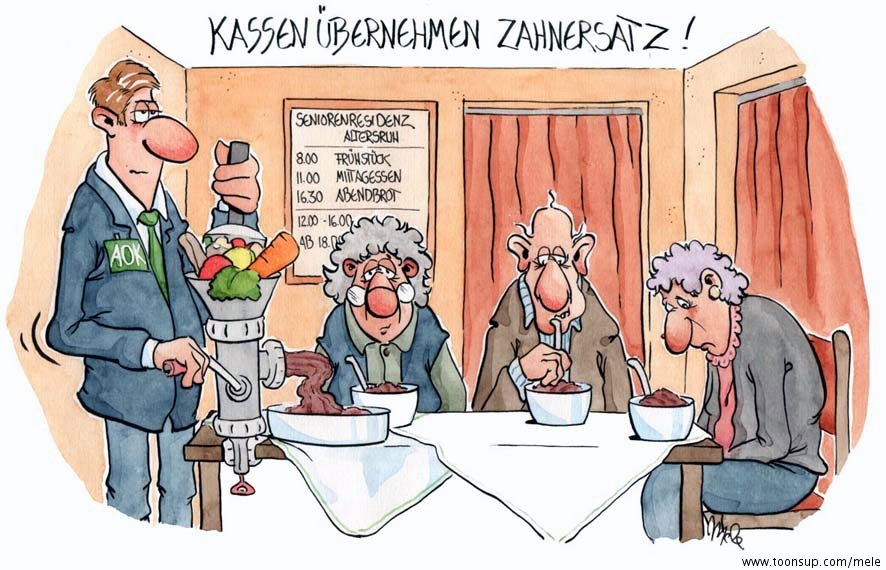 Cartoon: Kassen übernehmen Zahnersatz 1