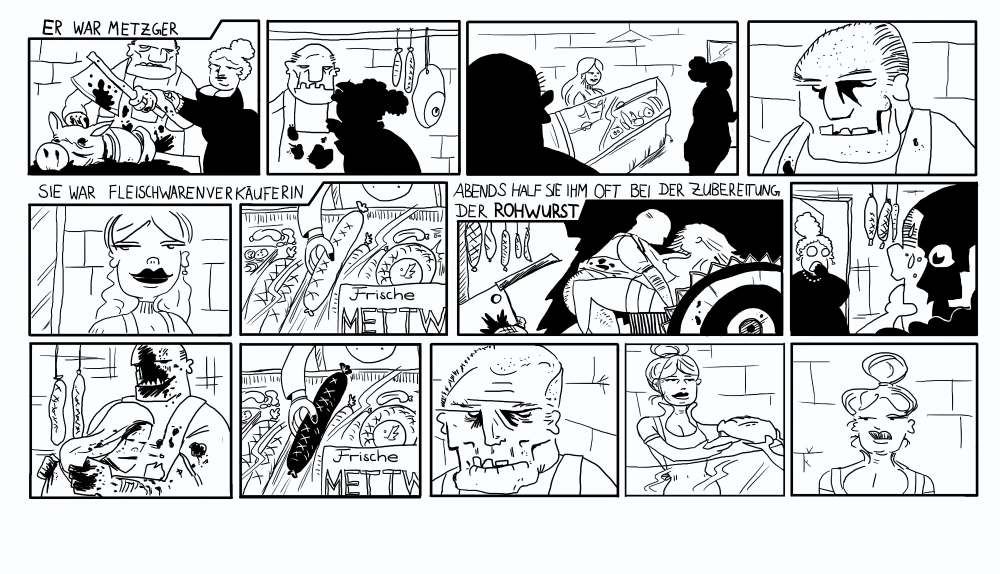 Cartoon: Die Mettwurst 1