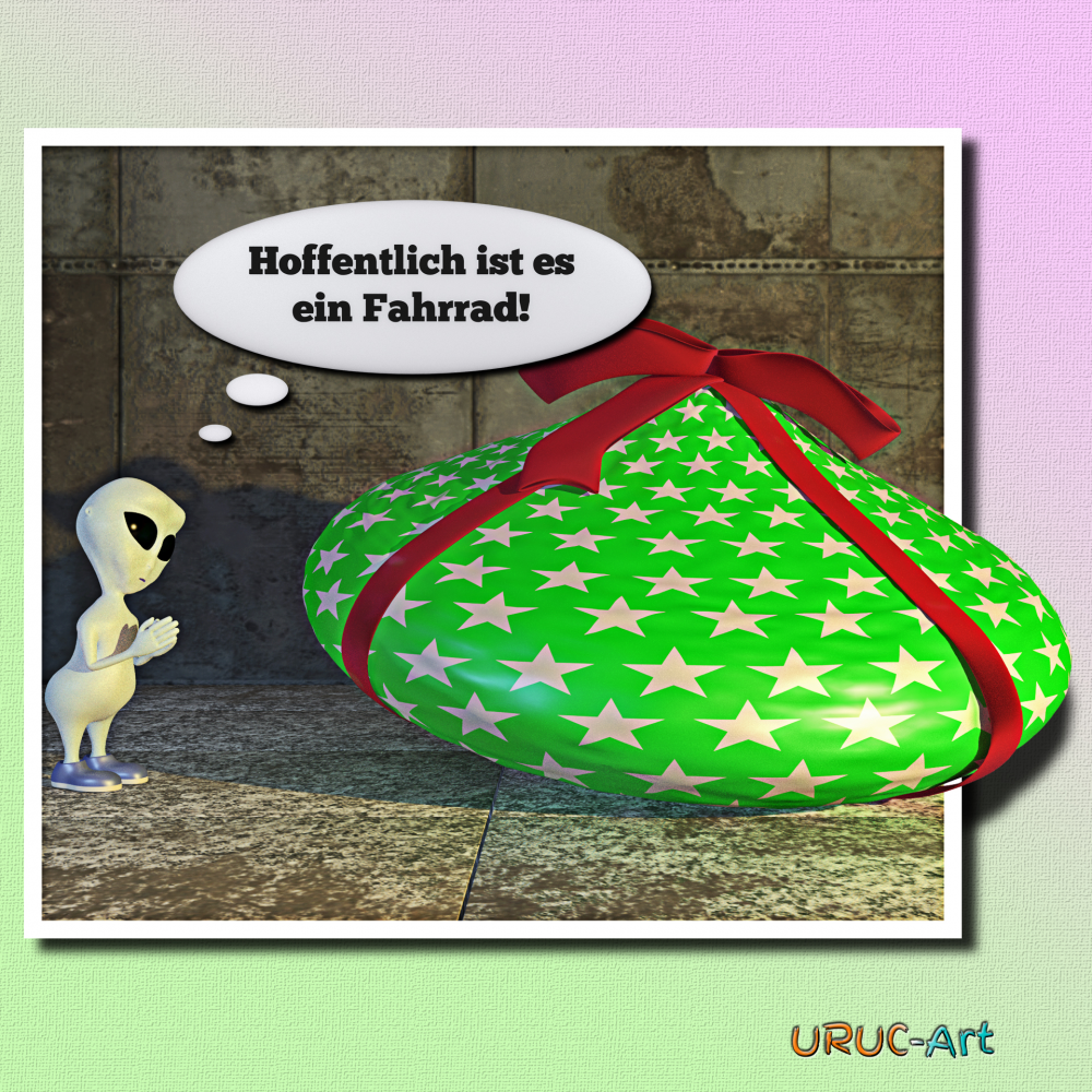 Cartoon: Der Wunsch des Alien 1