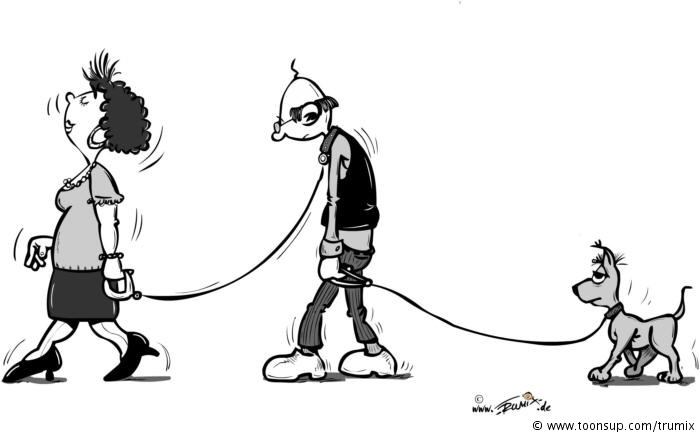 Cartoon: Lange Leine 1
