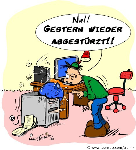 Cartoon: Abgestürzt 1