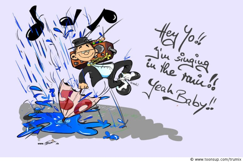 Cartoon: Singing in the rain 1